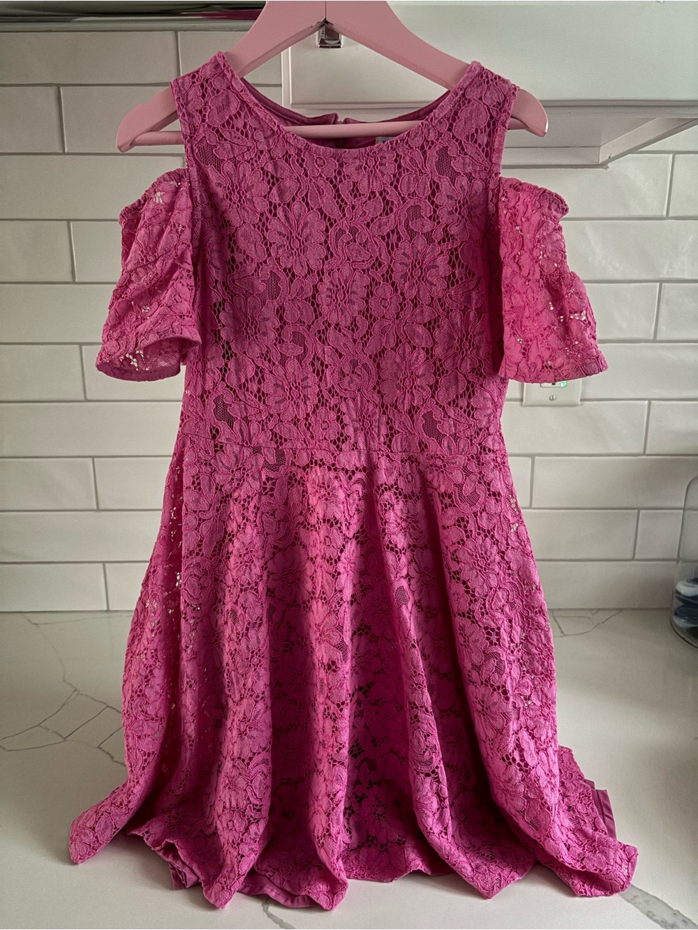 MAYORAL Pink Lace Dress